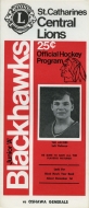 1971-72 St. Catharines Black Hawks game program