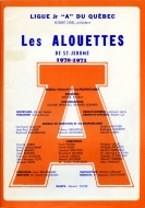 1970-71 St. Jerome Alouettes game program