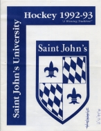 1992-93 St. John's University (MN) game program