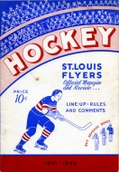1941-42 St. Louis Flyers game program