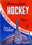 1944-45 St. Louis Flyers game program