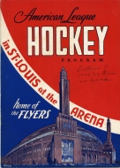 1949-50 St. Louis Flyers game program