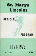 1971-72 St. Mary's Lincolns game program
