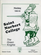 1992-93 St. Norbert College game program