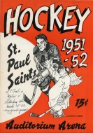 1951-52 St. Paul Saints game program