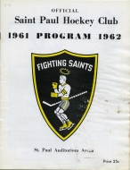 1961-62 St. Paul Saints game program