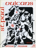 1973-74 St. Paul Vulcans game program
