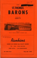 1961-62 St. Thomas Barons game program