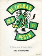 1982-83 St. Thomas Pests game program