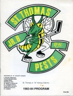 1983-84 St. Thomas Pests game program