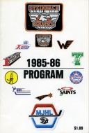1985-86 Steinbach Hawks game program