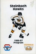 1986-87 Steinbach Hawks game program