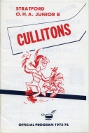 1975-76 Stratford Cullitons game program