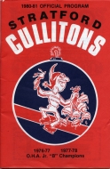1980-81 Stratford Cullitons game program