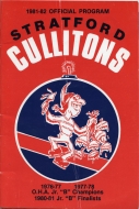 1981-82 Stratford Cullitons game program