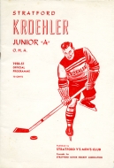 1950-51 Stratford Kroehlers game program