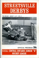 1971-72 Streetsville Derbys game program