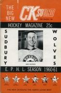 1960-61 Sudbury Wolves game program