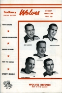 1962-63 Sudbury Wolves game program
