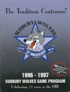 1996-97 Sudbury Wolves game program