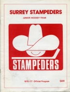 1977-78 Surrey Stampeders game program