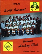 1974-75 Swift Current Broncos game program