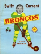 1975-76 Swift Current Broncos game program