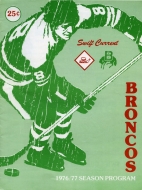 1976-77 Swift Current Broncos game program