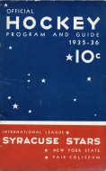 1935-36 Syracuse Stars game program