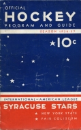 1936-37 Syracuse Stars game program
