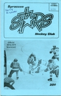 1978-79 Syracuse Stars game program