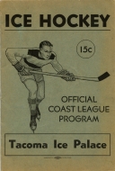 1946-47 Tacoma Rockets game program