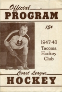 1947-48 Tacoma Rockets game program