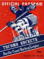 1948-49 Tacoma Rockets game program