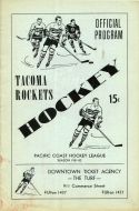 1951-52 Tacoma Rockets game program