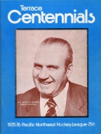 1975-76 Terrace Centennials game program