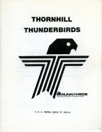 1982-83 Thornhill Thunderbirds game program