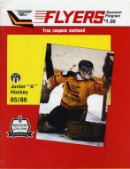 1985-86 Thunder Bay Flyers game program