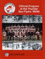 1988-89 Thunder Bay Flyers game program