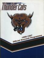 1996-97 Thunder Bay Thunder Cats game program