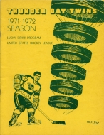 1971-72 Thunder Bay Twins game program
