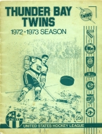 1972-73 Thunder Bay Twins game program