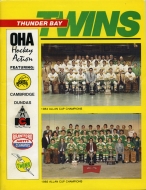 1986-87 Thunder Bay Twins game program