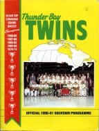1990-91 Thunder Bay Twins game program
