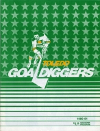 1980-81 Toledo Goaldiggers game program