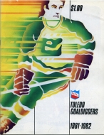1981-82 Toledo Goaldiggers game program