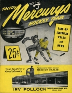 1951-52 Toledo Mercurys game program
