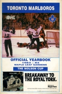 1983-84 Toronto Marlboros game program
