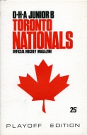 1970-71 Toronto Nationals game program