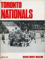 1974-75 Toronto Nationals game program